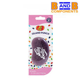 Odorizant Auto Jelly Belly Rear Mirror Island Punch, Agățătoare cu Aromă Exotică